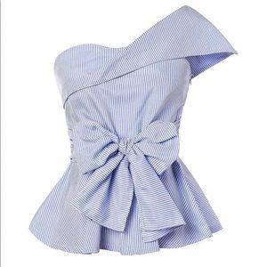 Elegant striped off shoulder blouse